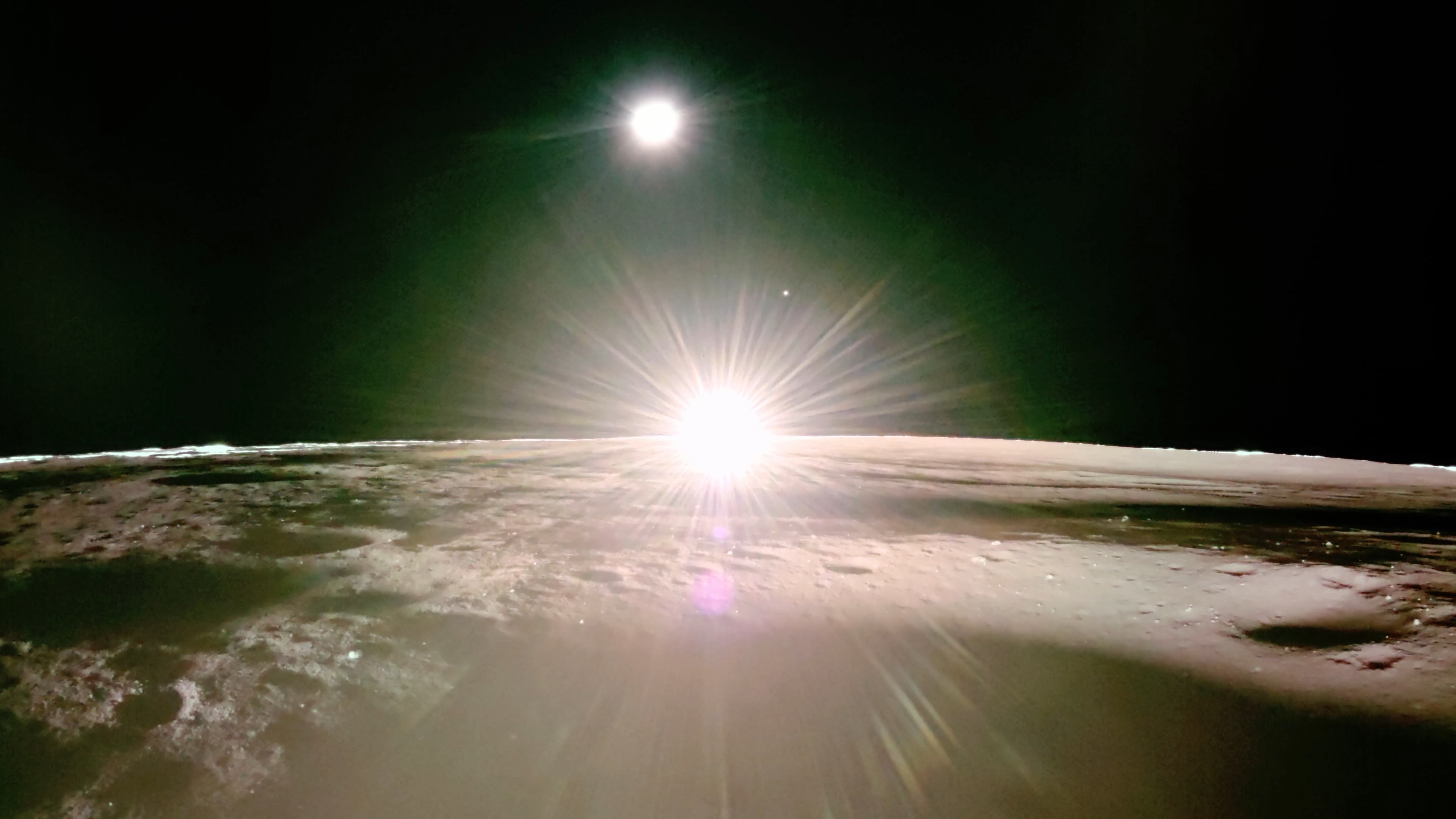 Coucher de Soleil vu par Blue Ghost : magnifique et instructif ! © Firefly Aerospace